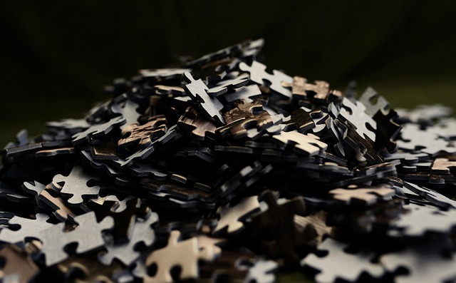 child concentrating on puzzle blocks