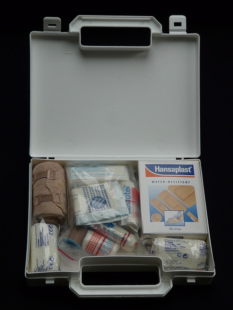 checking emergency kit contents