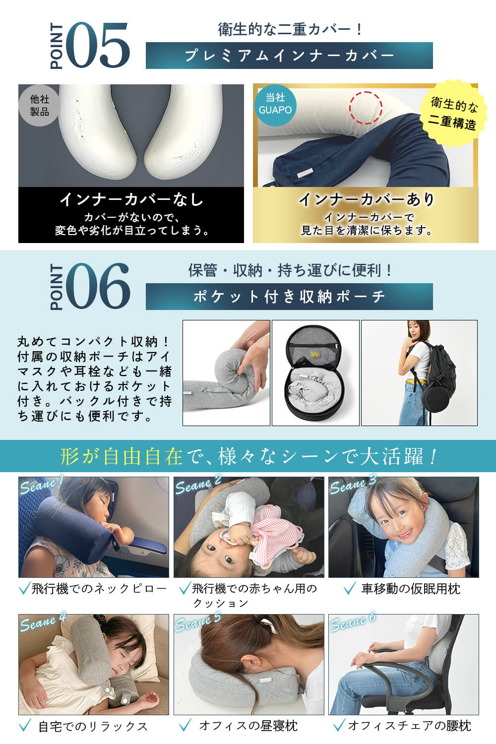 GUAPO neck pillow travel comfort review