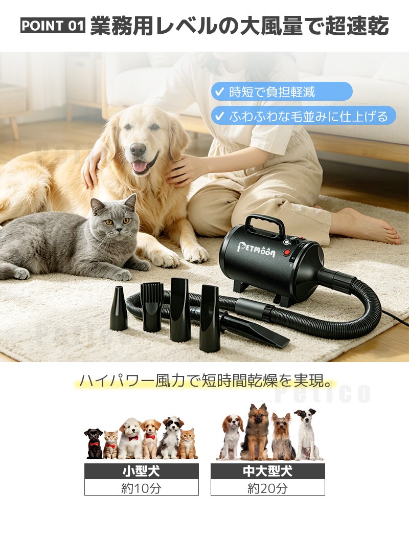 Petmoon dryer four nozzles attachment