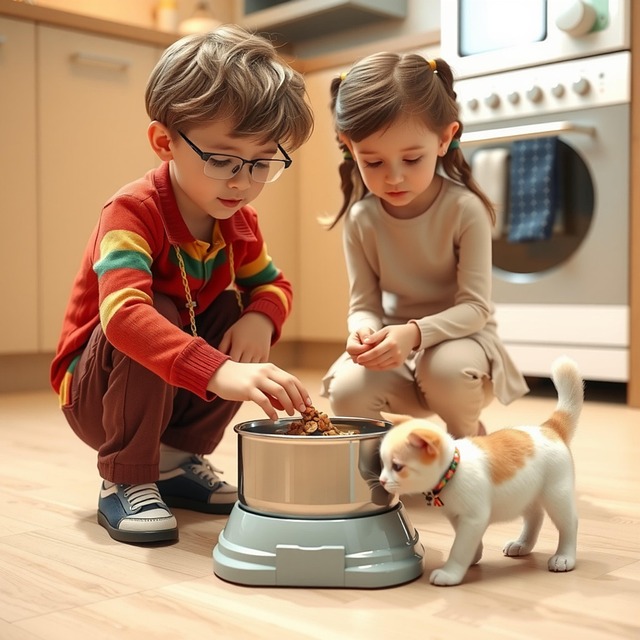 children playing kitchen together