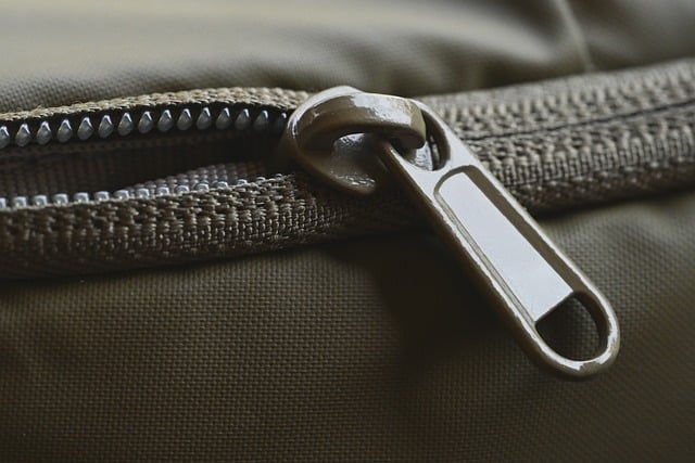 zipper closeup detail bag